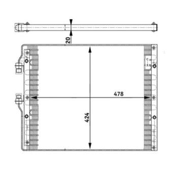 Condenseur, climatisation MAHLE AC 383 000S