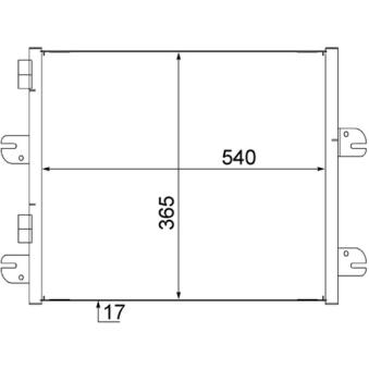 Condenseur, climatisation MAHLE AC 560 000S
