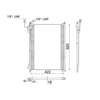 Condenseur, climatisation MAHLE AC 285 000S