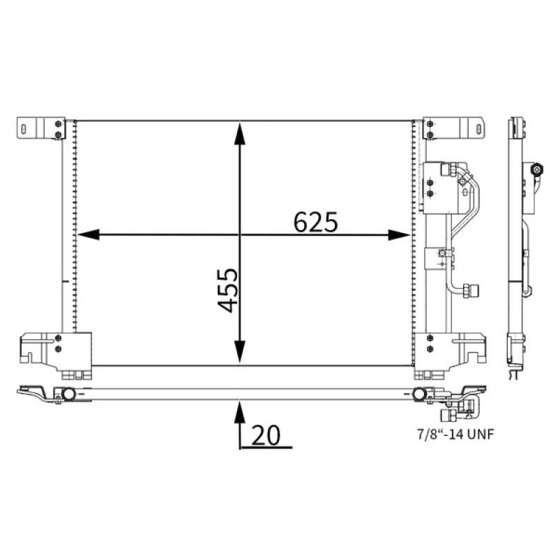 Condenseur, climatisation MAHLE AC 283 000S - Visuel 1