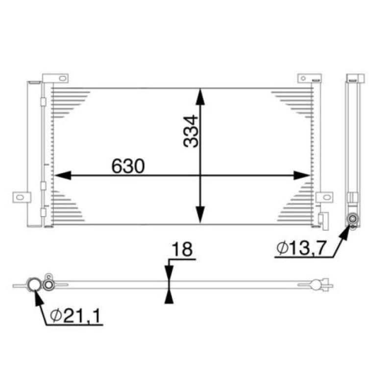 Condenseur, climatisation MAHLE AC 74 000S - Visuel 1