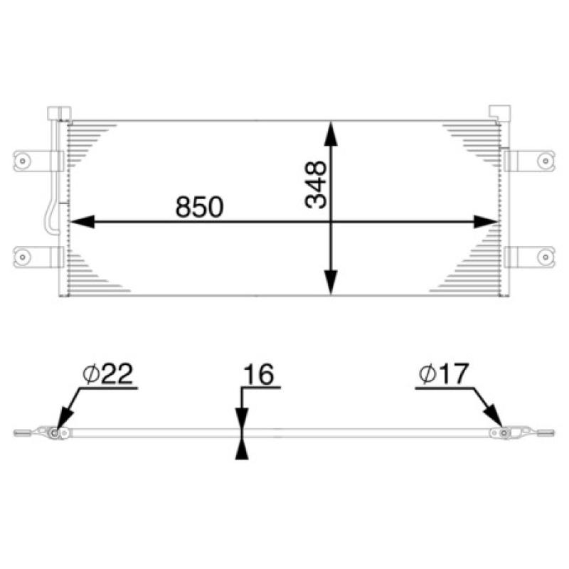 Condenseur, climatisation MAHLE AC 783 000S - Visuel 1