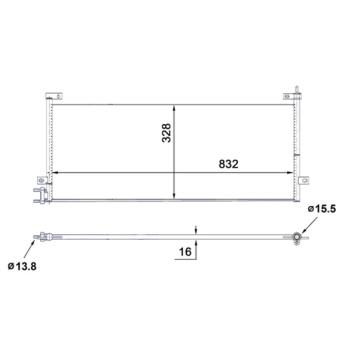 Condenseur, climatisation MAHLE AC 884 000S