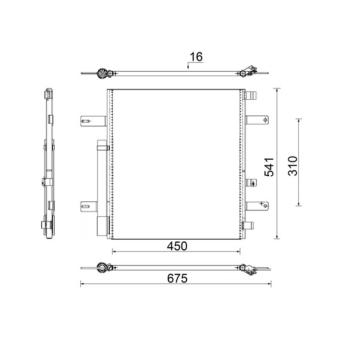 Condenseur, climatisation MAHLE AC 853 000S