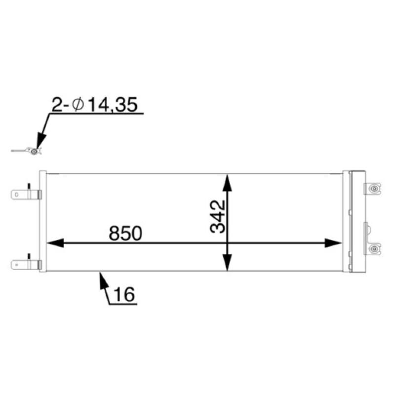 Condenseur, climatisation MAHLE AC 98 000S - Visuel 1