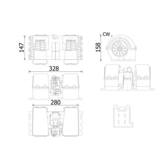 Pulseur d'air habitacle MAHLE AB 38 000S