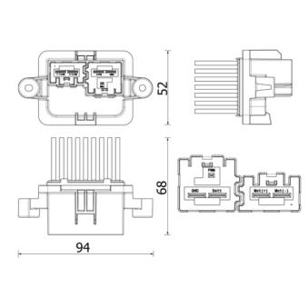 Régulateur, pulseur d'air habitacle MAHLE ABR 109 000P