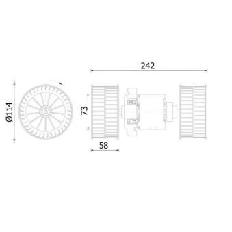 Pulseur d'air habitacle MAHLE AB 87 000S