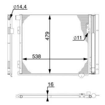 Condenseur, climatisation MAHLE AC 126 000S