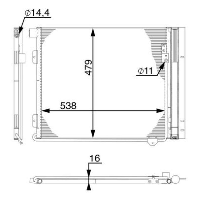 Condenseur, climatisation MAHLE AC 126 000S - Visuel 1