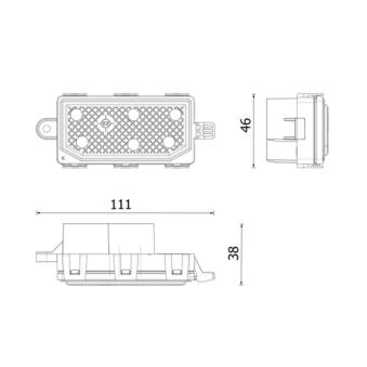 Régulateur, pulseur d'air habitacle MAHLE ABR 165 000P