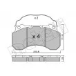 Jeu de 4 plaquettes de frein avant METELLI 22-0588-0 - Visuel 1