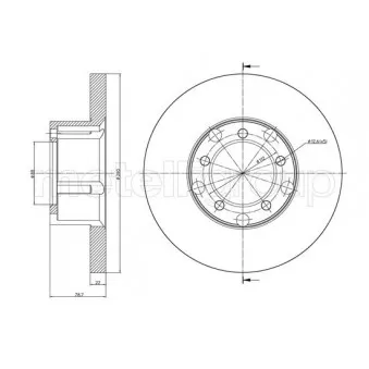 Jeu de 2 disques de frein avant METELLI