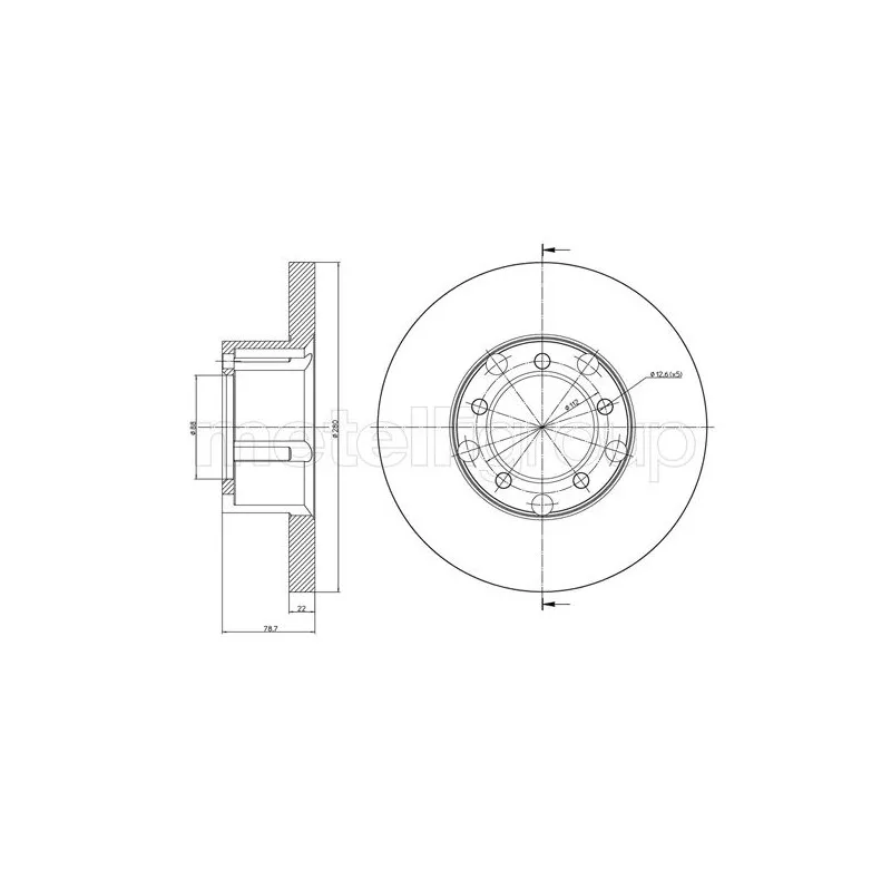 Jeu de 2 disques de frein avant METELLI 23-1617