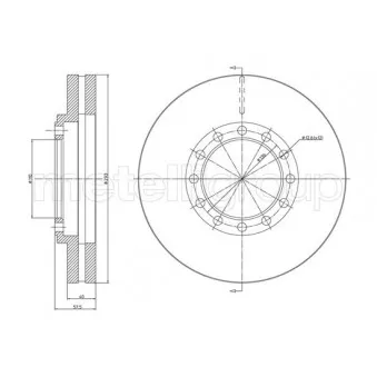 Jeu de 2 disques de frein avant METELLI