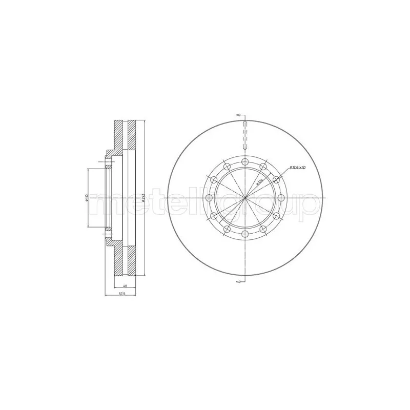 Jeu de 2 disques de frein avant METELLI 23-1674