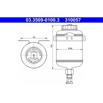 Vase d'expansion, liquide de frein ATE 03.3509-0100.3