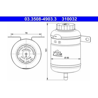 Vase d'expansion, liquide de frein ATE 03.3508-4903.3