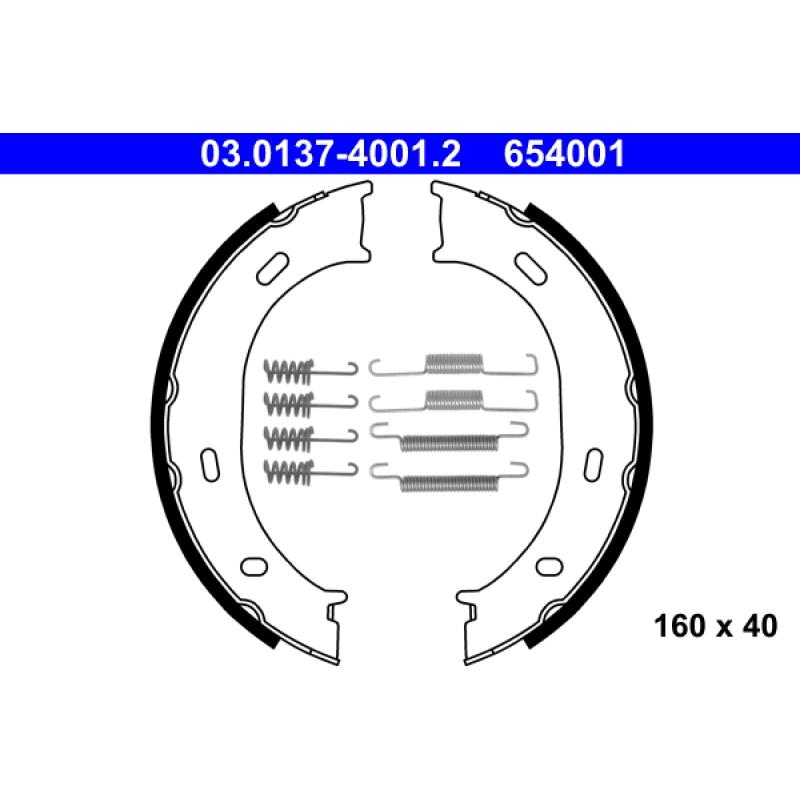 Jeu de mâchoires de frein, frein de stationnement ATE 03.0137-4001.2 - Visuel 1
