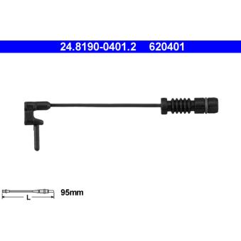 Contact d'avertissement, usure des plaquettes de frein ATE 24.8190-0401.2