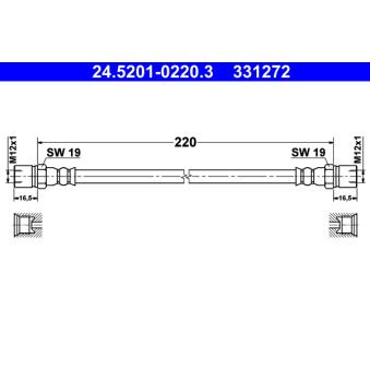 Flexible de frein ATE 24.5201-0220.3