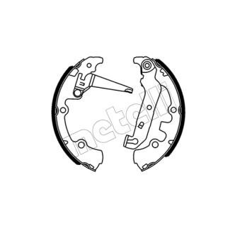 Jeu de mâchoires de frein METELLI 53-0713