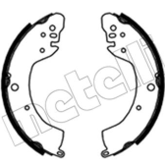 Jeu de mâchoires de frein METELLI 53-0760