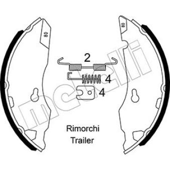 Jeu de mâchoires de frein METELLI 53-0593