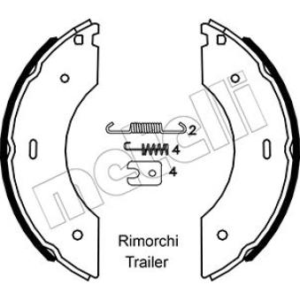 Jeu de mâchoires de frein METELLI 53-0597
