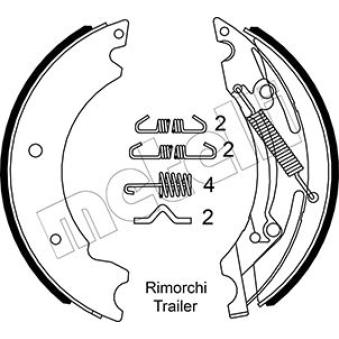 Jeu de mâchoires de frein METELLI 53-0594