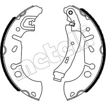 Jeu de mâchoires de frein METELLI 53-0534