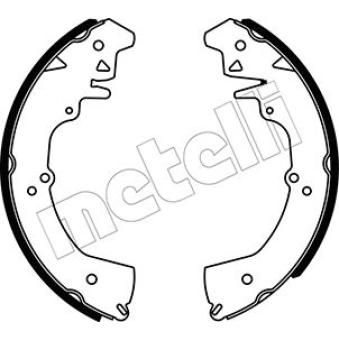 Jeu de mâchoires de frein METELLI 53-0549