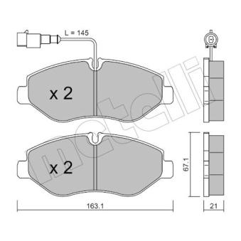 Jeu de 4 plaquettes de frein avant METELLI