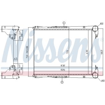 Intercooler, échangeur NISSENS 96967