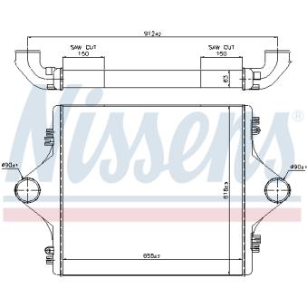 Intercooler, échangeur NISSENS 96977