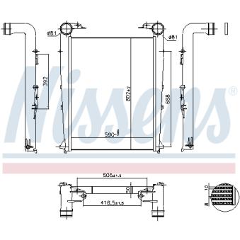 Intercooler, échangeur NISSENS 97027