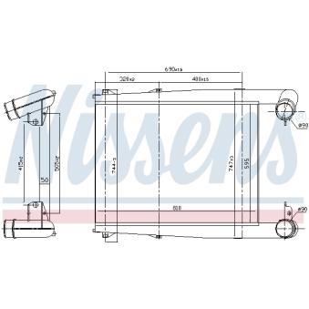 Intercooler, échangeur NISSENS 97028