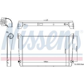 Intercooler, échangeur NISSENS 97078