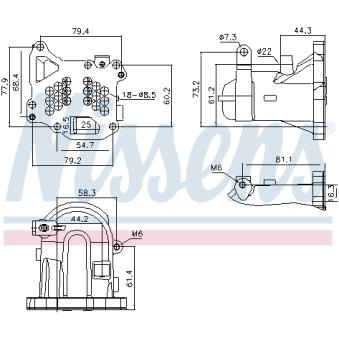 Radiateur, réaspiration des gaz d'échappement NISSENS