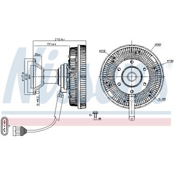 Embrayage, ventilateur de radiateur NISSENS 86242
