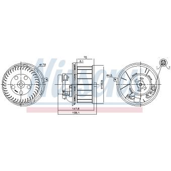 Pulseur d'air habitacle NISSENS 87643