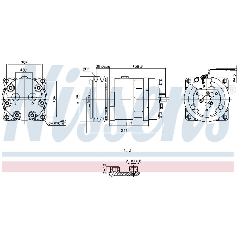 Compresseur, climatisation NISSENS 891000 - Visuel 1