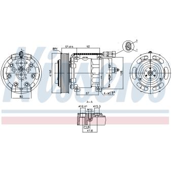 Compresseur, climatisation NISSENS