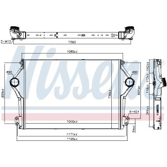 Intercooler, échangeur NISSENS 961262