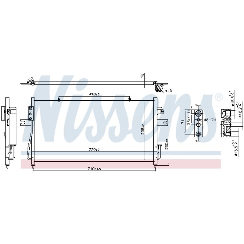 Condenseur, climatisation NISSENS 940840 - Visuel 2