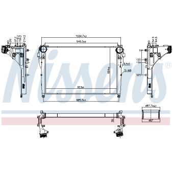 Intercooler, échangeur NISSENS 961570