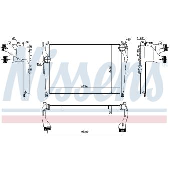 Intercooler, échangeur NISSENS 961567