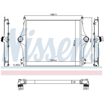 Intercooler, échangeur NISSENS