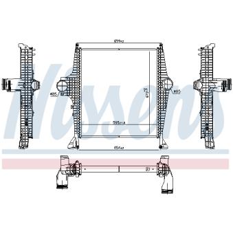 Intercooler, échangeur NISSENS 961287