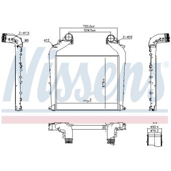 Intercooler, échangeur NISSENS 961323